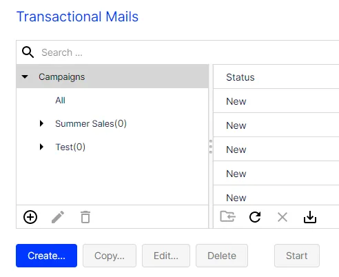 Image: Create transactional email Image: Create transactional email