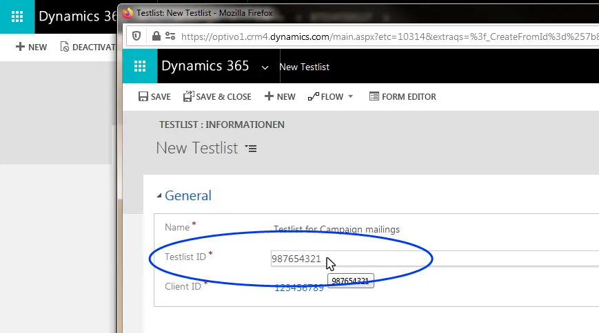Image: Test list ID Image: Test list ID