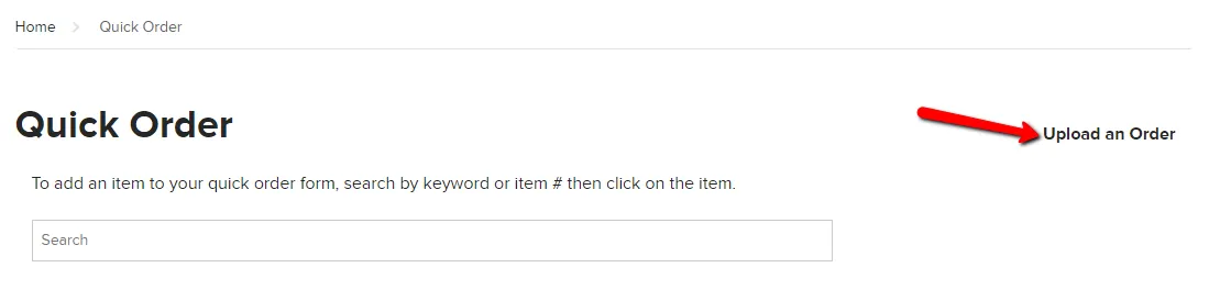 Order Upload Link Order Upload Link