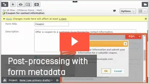 Post-processing with form metadata