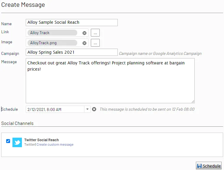 Create message