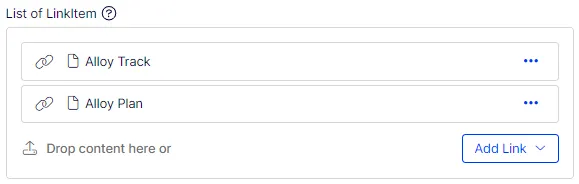 LinkedItem List type