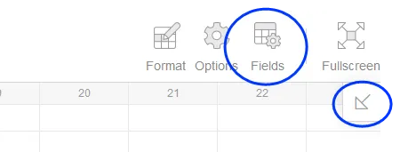 Image: Reorder the table using the Fields option Image: Reorder the table using the Fields option