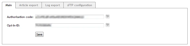 Image: Main tab options Image: Main tab options