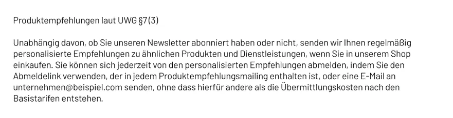 Bild: Beispieltext Kundenbeziehung für Datenschutzseite Bild: Beispieltext Kundenbeziehung für Datenschutzseite