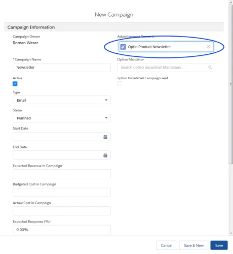 Image: Advertising permission