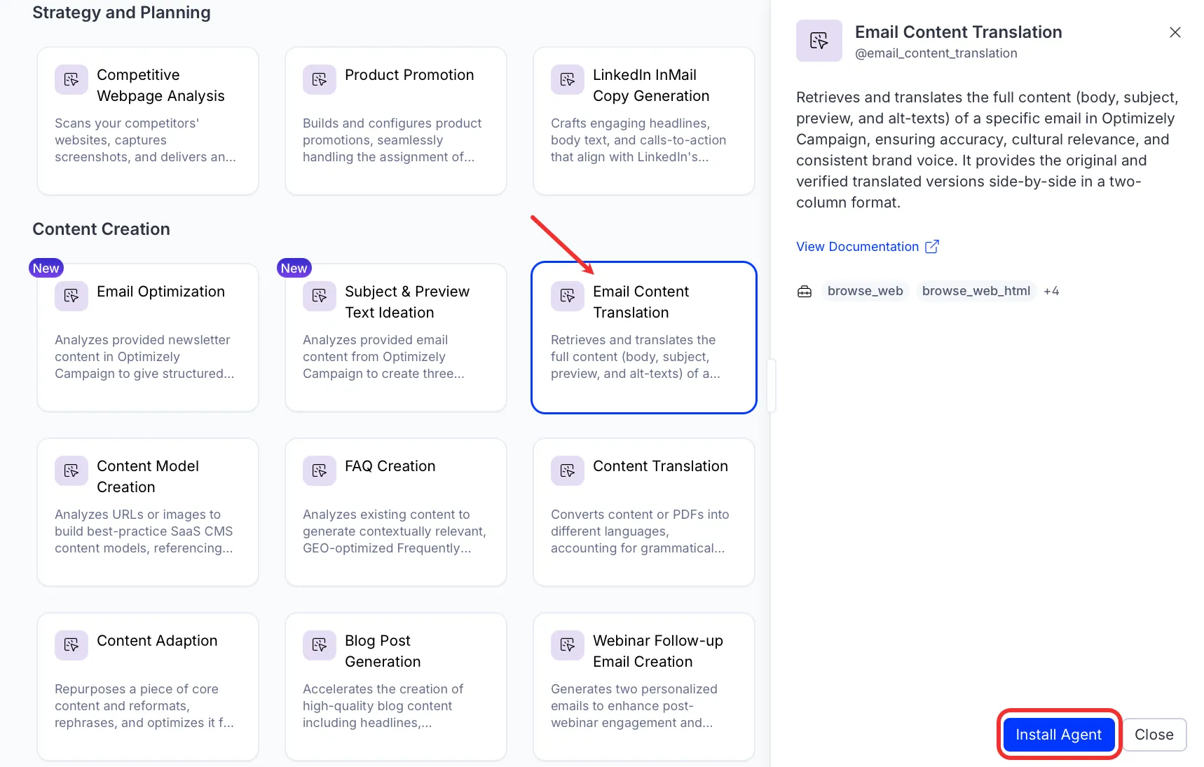 Click Email Content Translation 