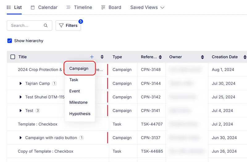 Create a Campaign 1
