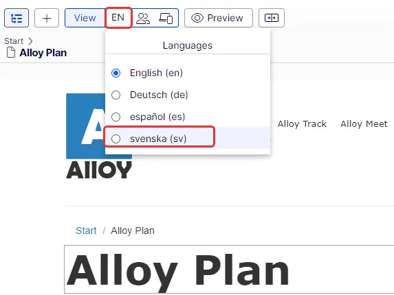 preview and edit content in one of the languages available for translation on the website preview and edit content in one of the languages available for translation on the website