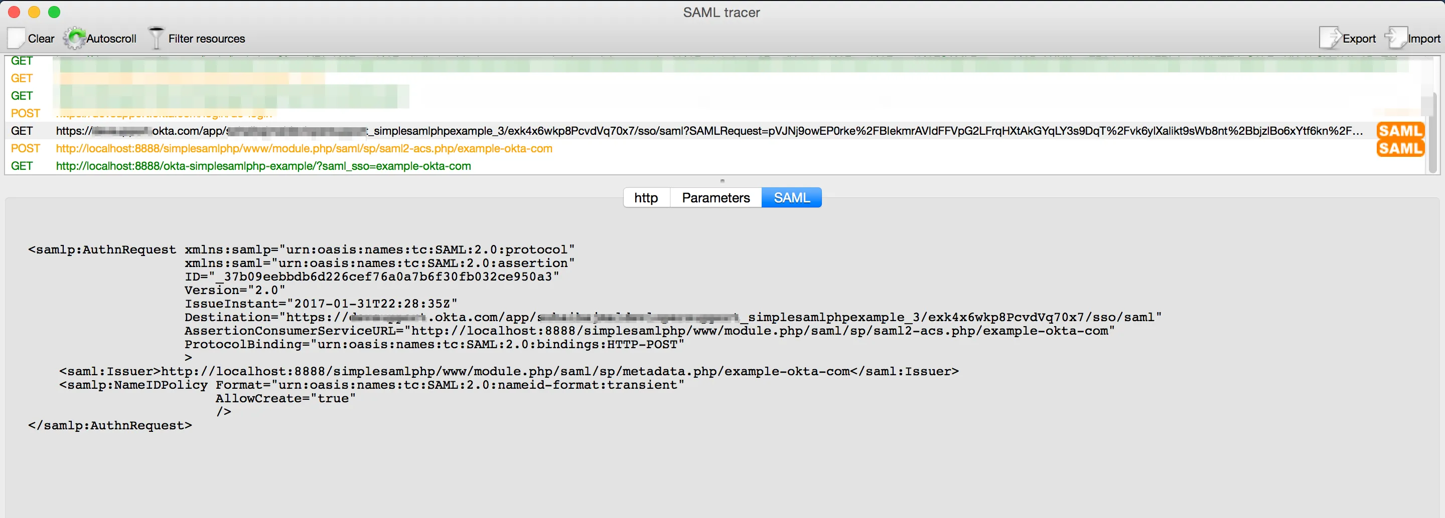 SAML Request SP flow