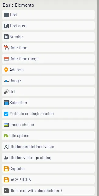 Optimizely Forms Basic elements Optimizely Forms Basic elements