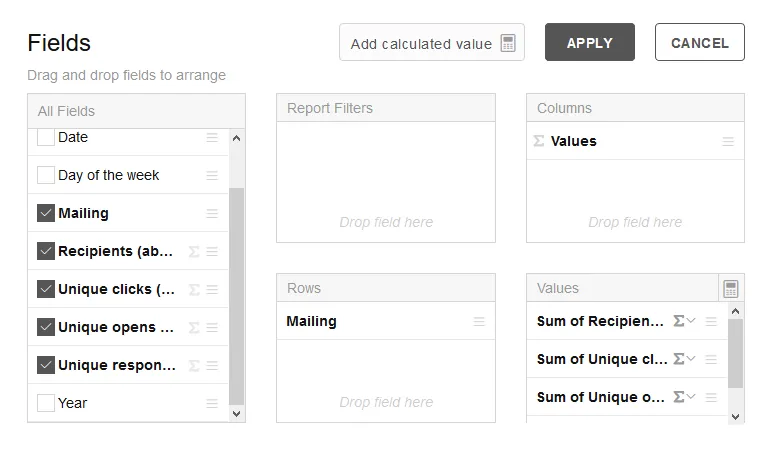 Image: Adjusting fields Image: Adjusting fields