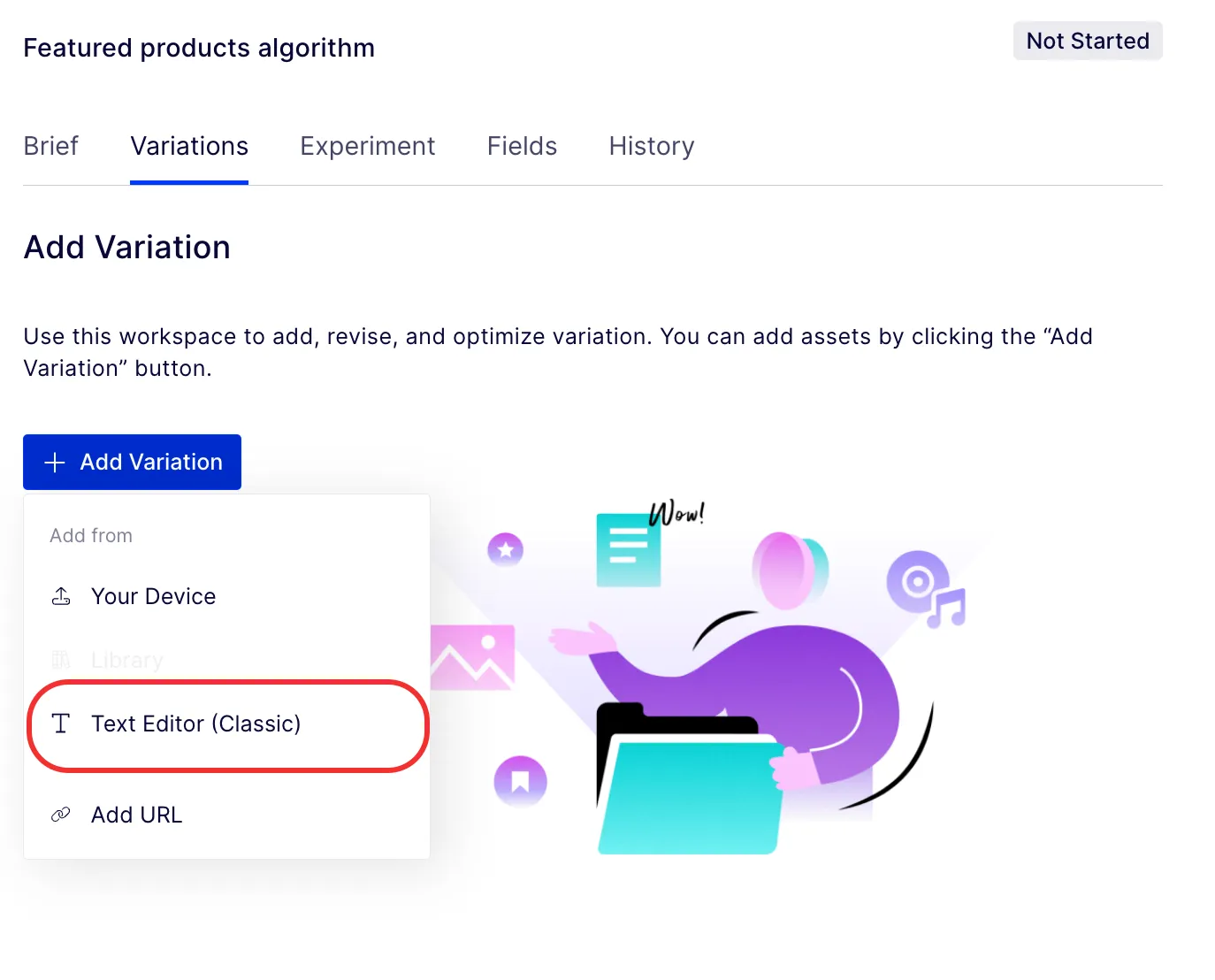 select Text Editor (Classic) select Text Editor (Classic)