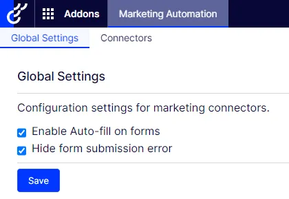 Global Settings for Marketing Automation in CMS 12 and higher Global Settings for Marketing Automation in CMS 12 and higher