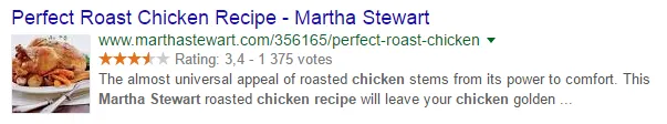 Image: Example of SERP with schema markup Image: Example of SERP with schema markup