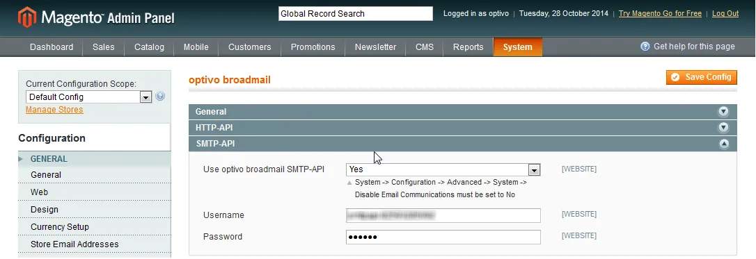 Bild: SMTP-Einrichtung Bild: SMTP-Einrichtung