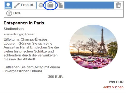 Bild: Symbol für die eingerichtete Content-Schnittstelle