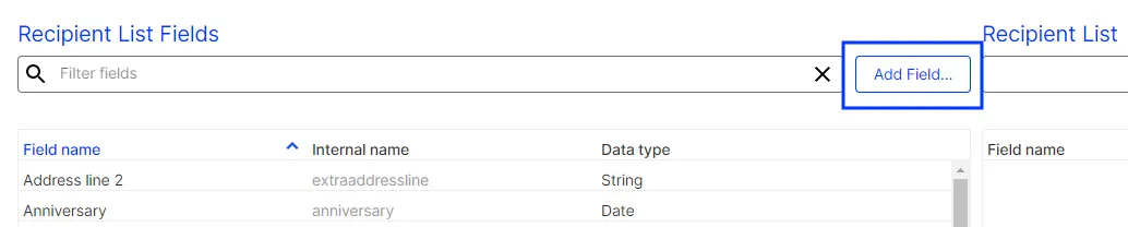 Image: List settings Image: List settings