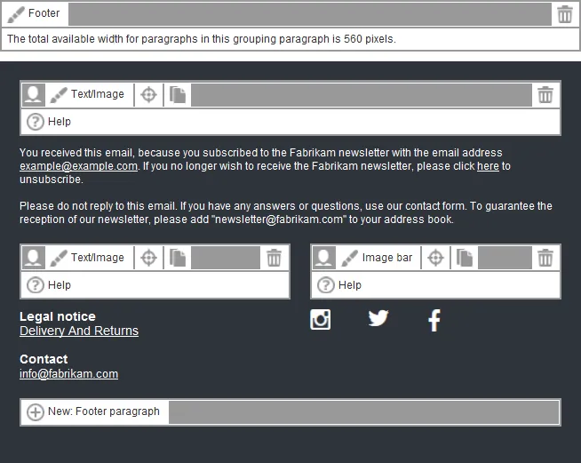 Image: Fixed footer Image: Fixed footer