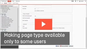 Page type availability