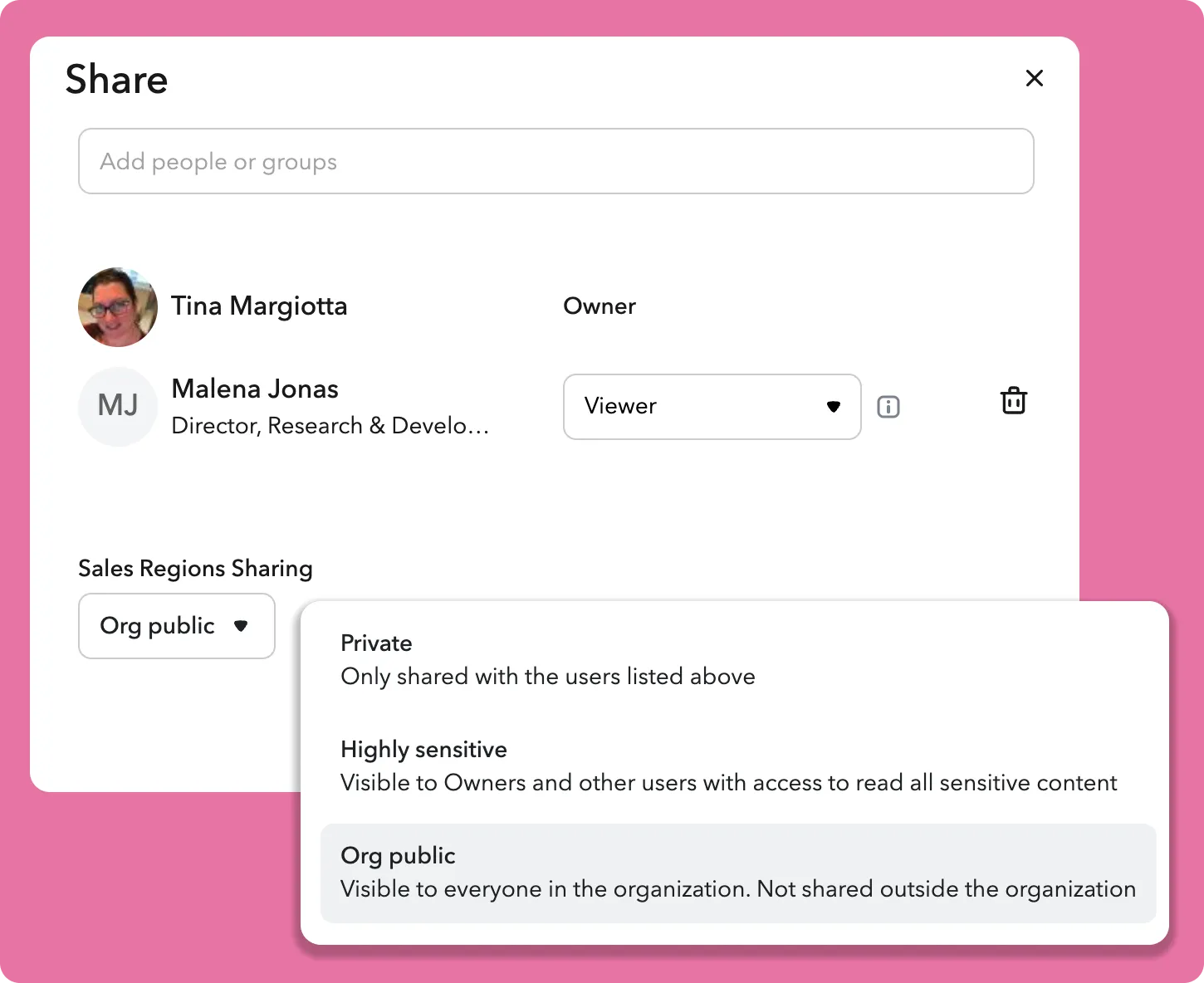 Determine org visibility throughout ChartHop for the group type Determine org visibility throughout ChartHop for the group type