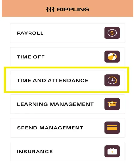 The Time and Attendace Tab