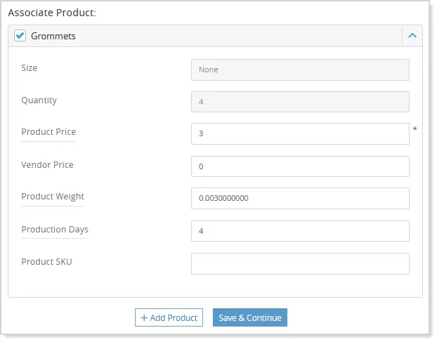 Associate Product in Offline Order - Prefilled Key Details 