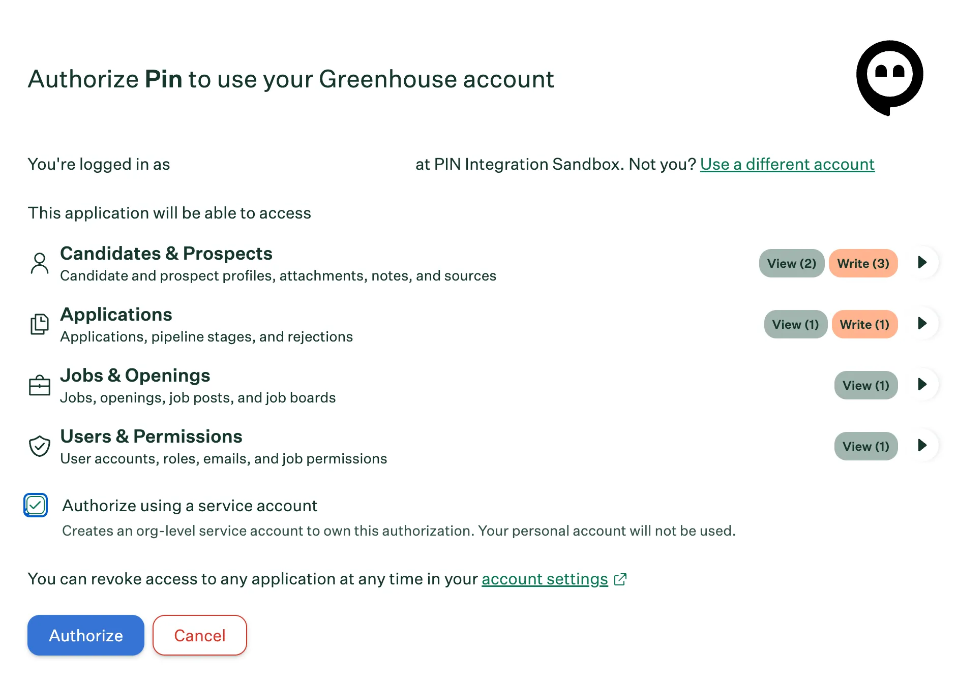 Confirm you're signed in as the right user, then choose how to authorize. Confirm you're signed in as the right user, then choose how to authorize.