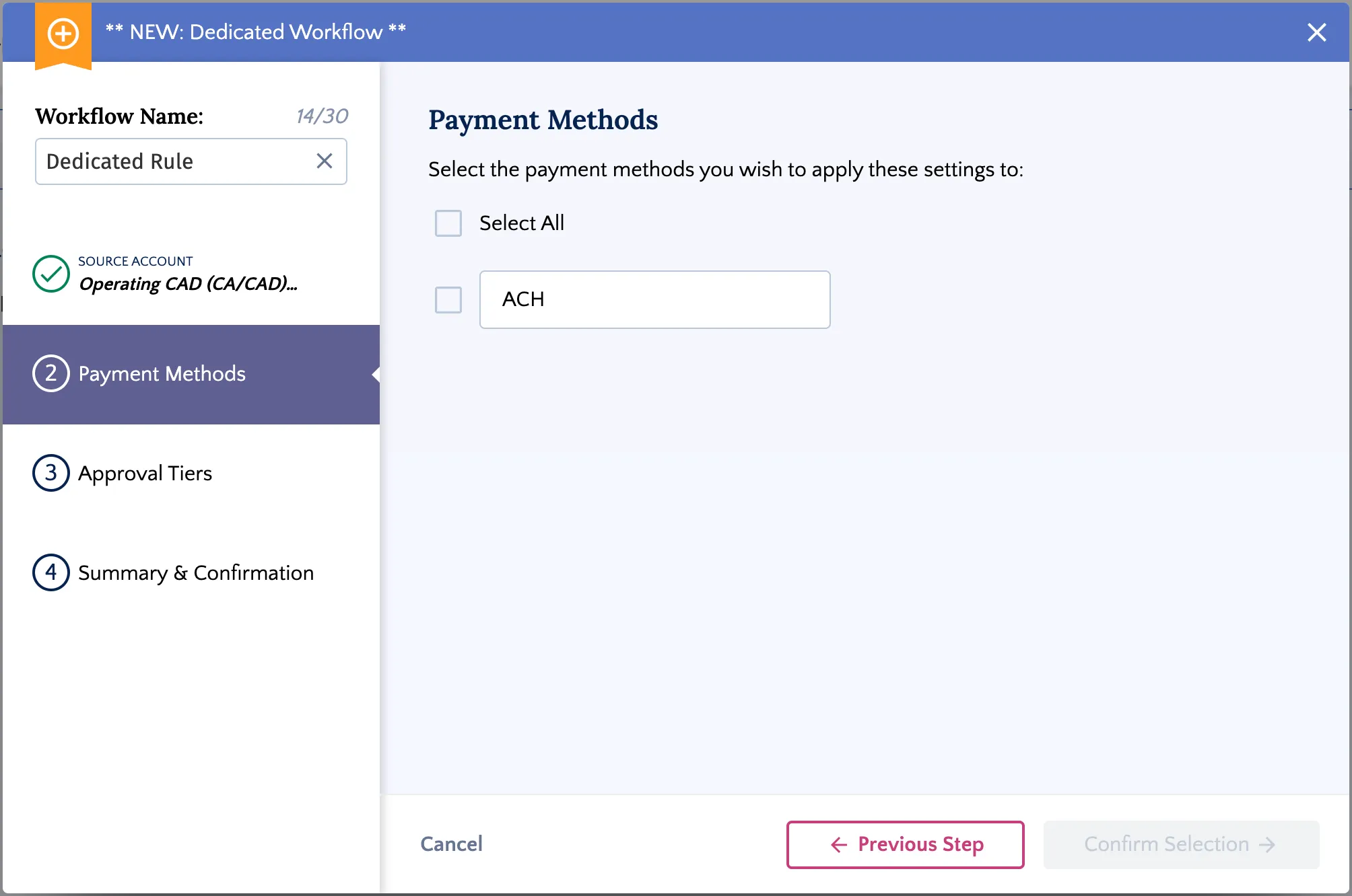 Select Payment Rails