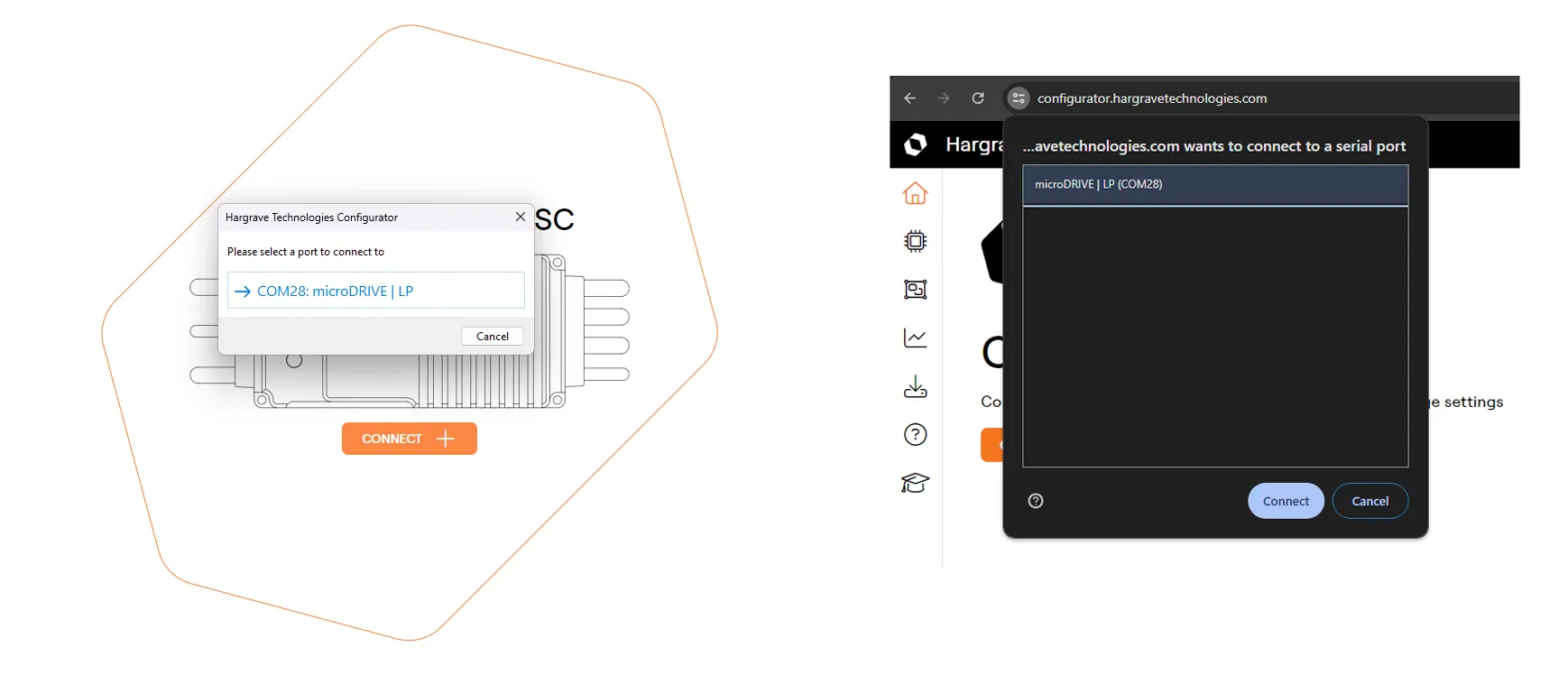 COM Port Selection Dialogs COM Port Selection Dialogs