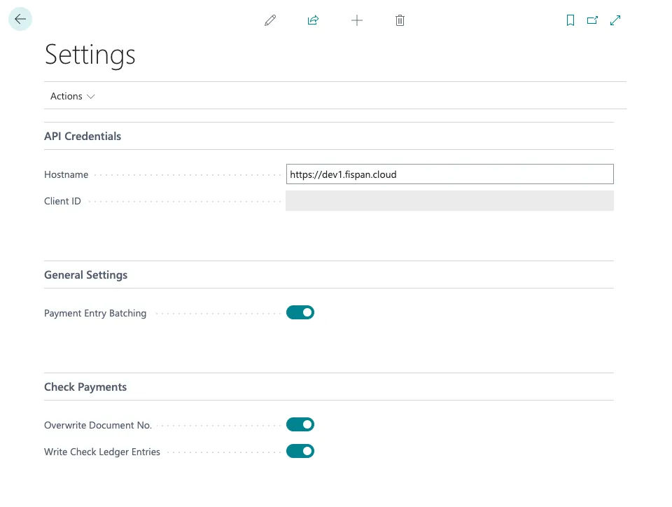 Toggle on Payment Entry Batching