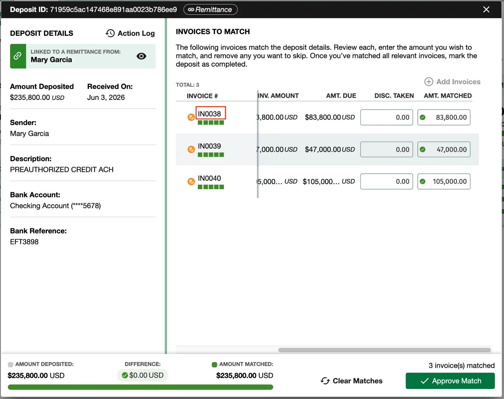 Invoice Deep Link