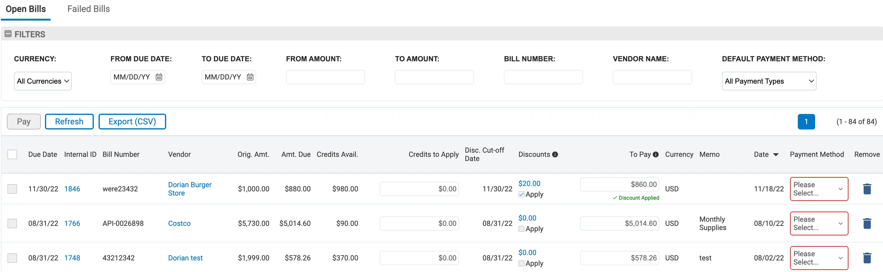 Select and Pay Select and Pay