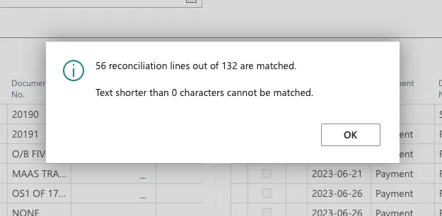 Overview of Matched Transactions