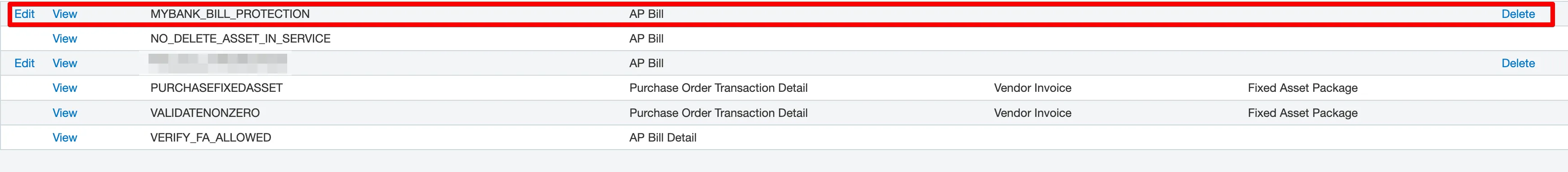 Click "Delete" beside bank plugin-related smart rules