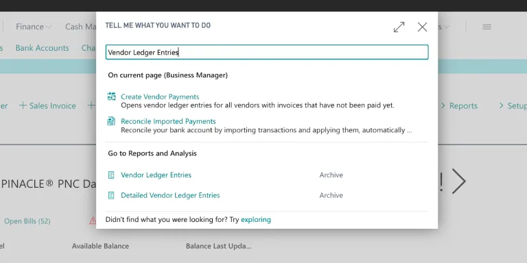 Go to Vendor Ledger Entries