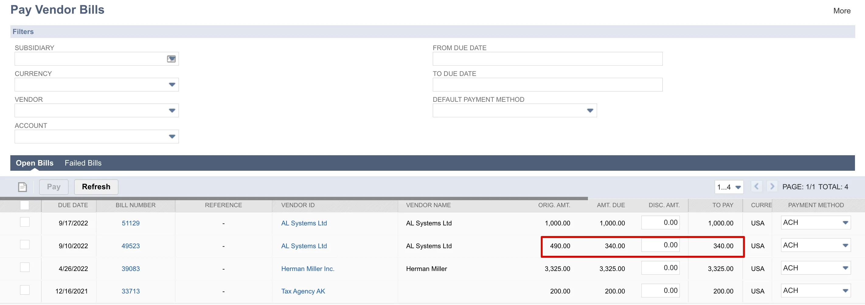 View and Pay Reduced Bill(s)