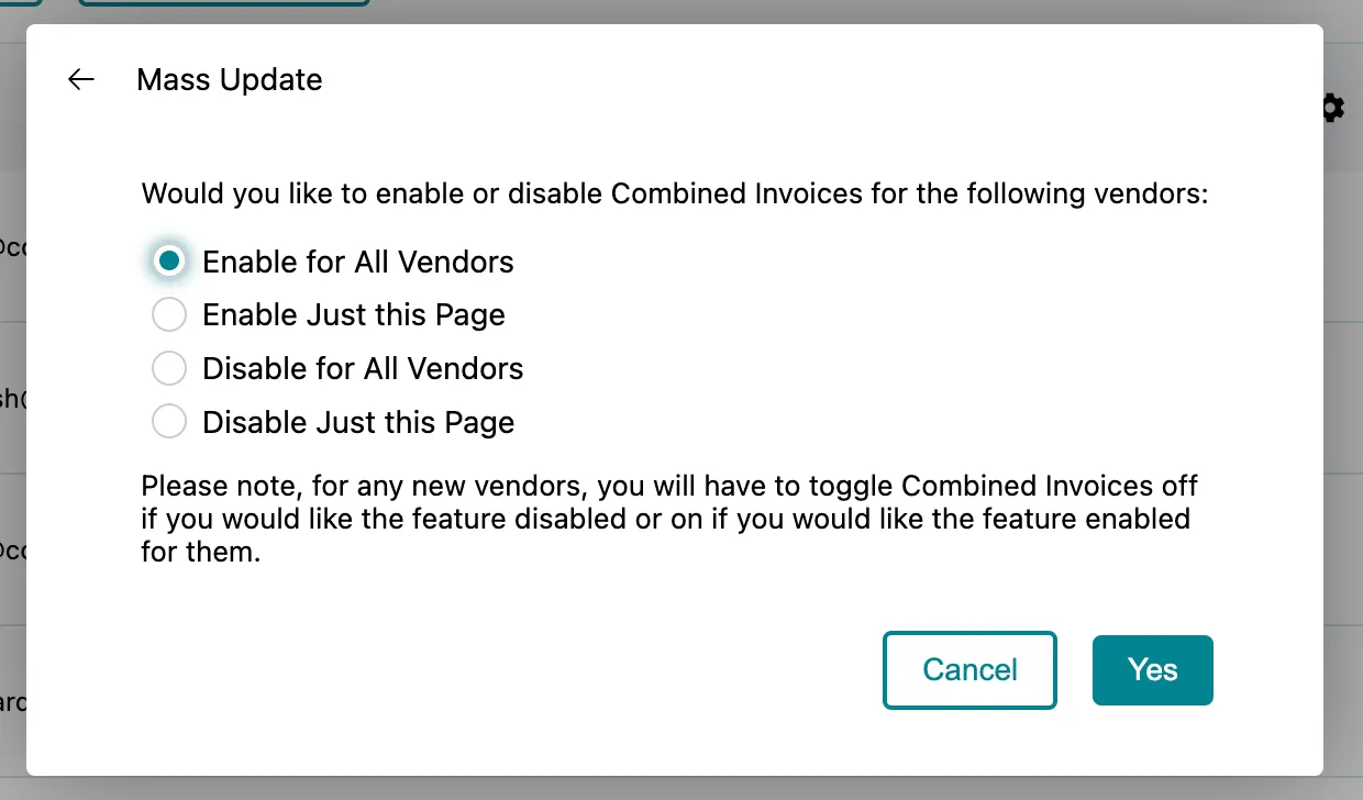 Select Yes Select Yes