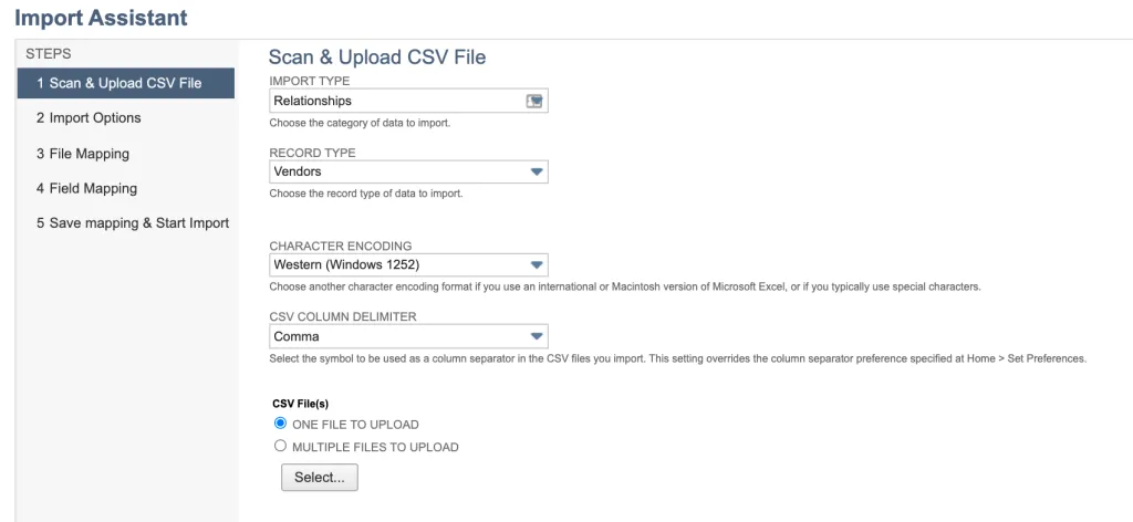 Import CSV