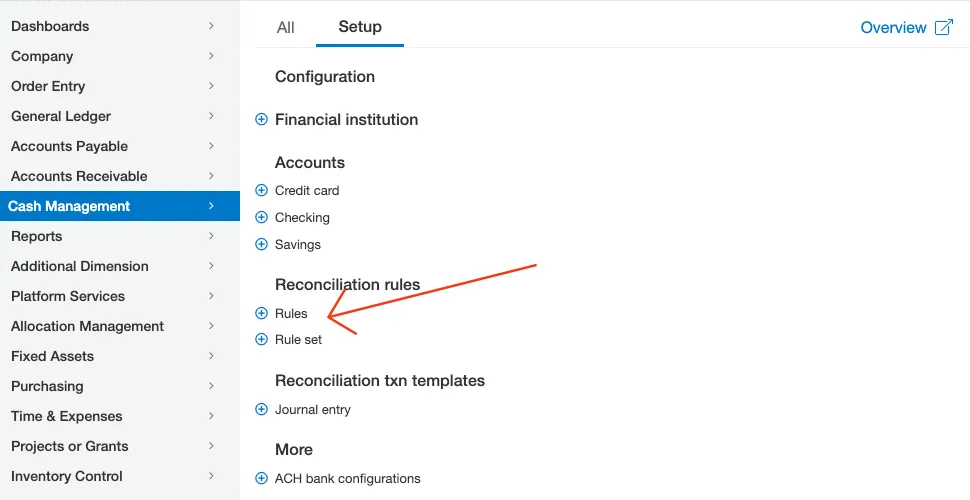 Reconciliation Rules