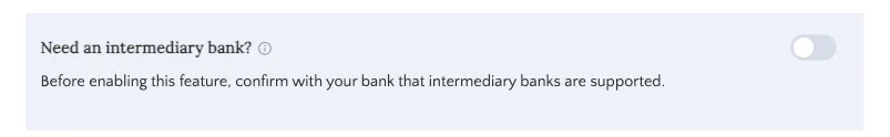 Enable Intermediary Bank
