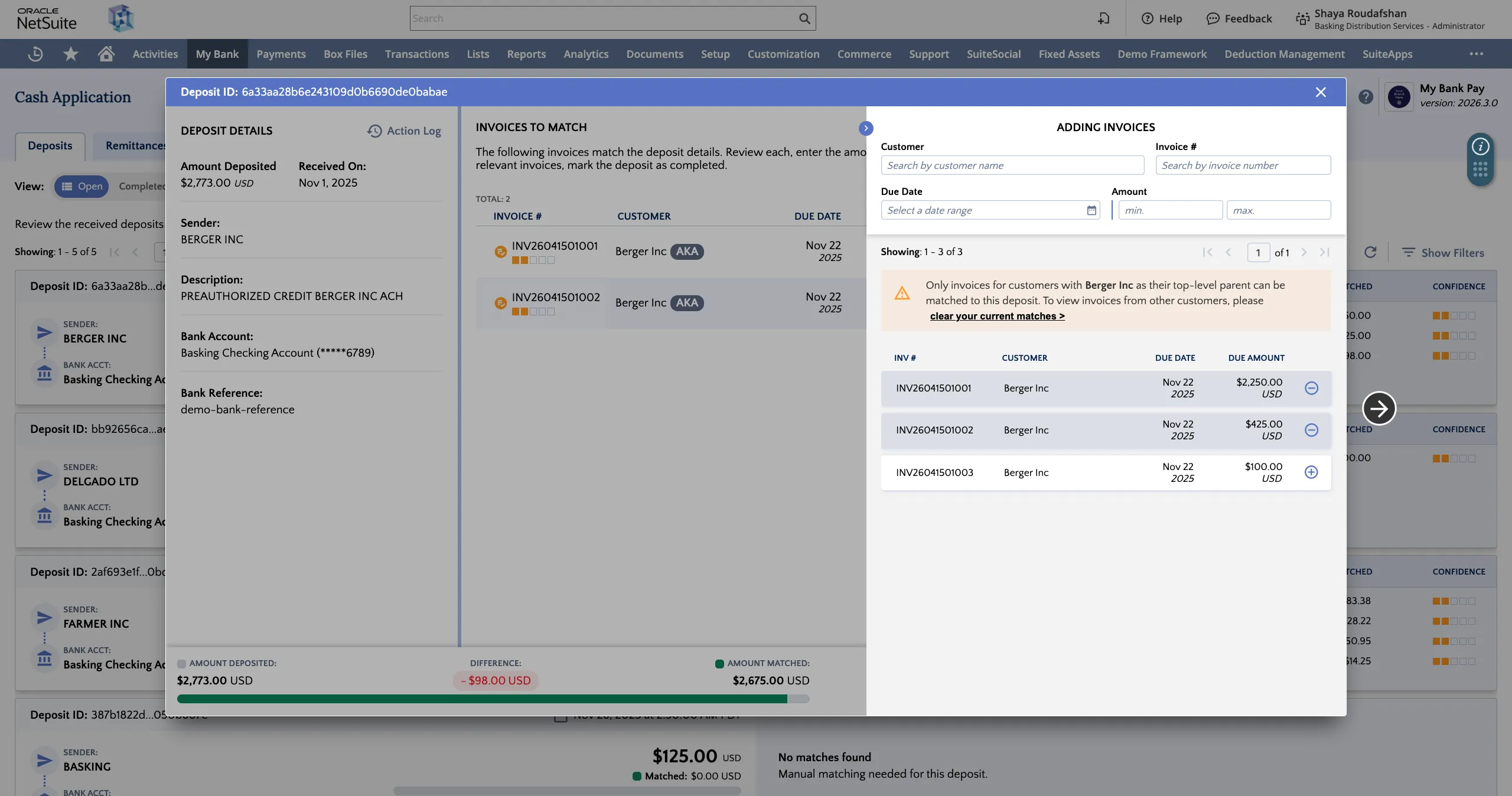 Adding invoices sidebar Adding invoices sidebar