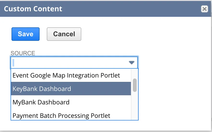 Select Dashboard