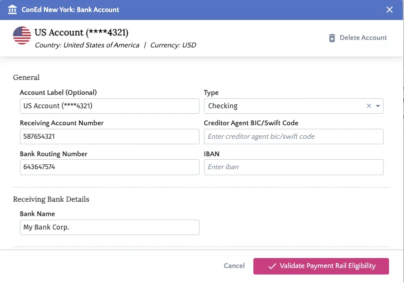 Re-Validate Payment Rail Eligibility