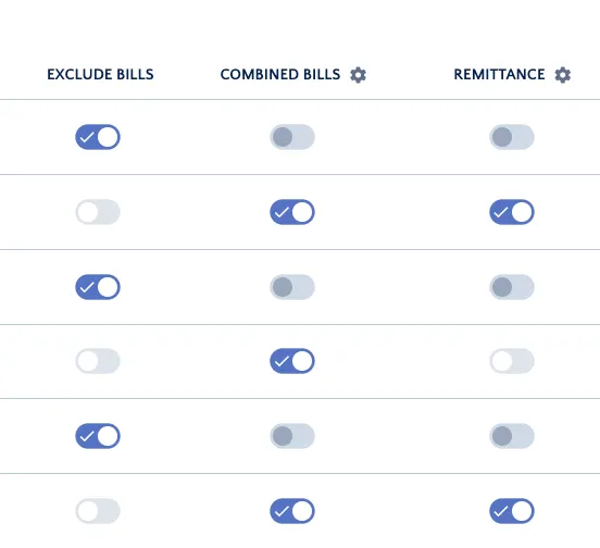 Quick Actions (Grid Toggles)