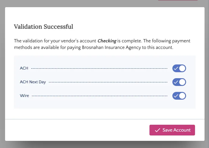 Click Save Account