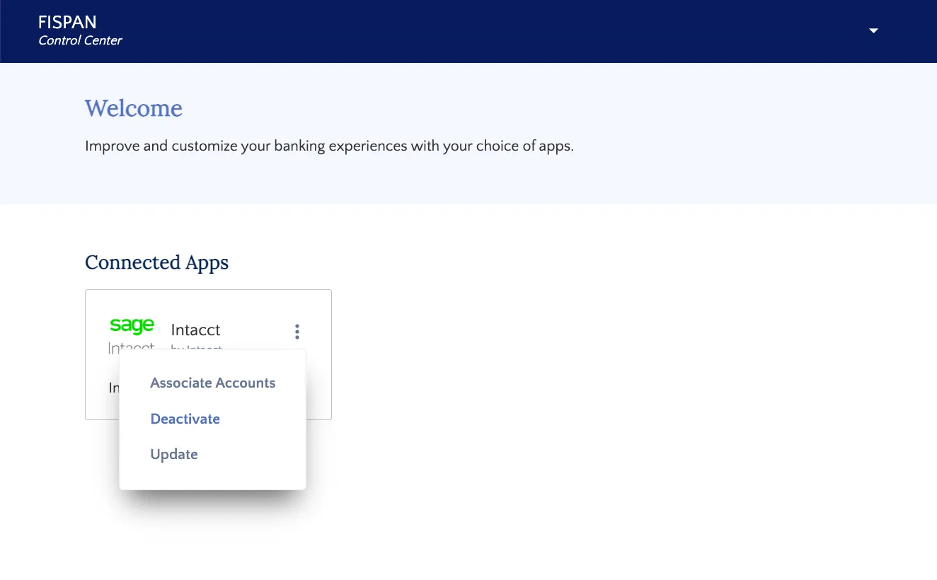 Click "Deactivate" in the drop-down menu