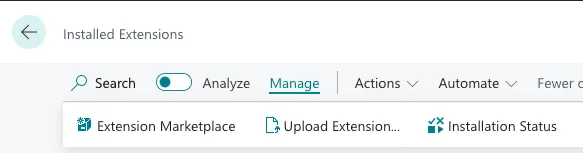 Select Installation Status