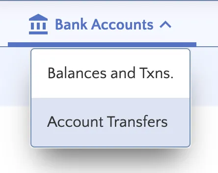 Select Account Transfers Select Account Transfers