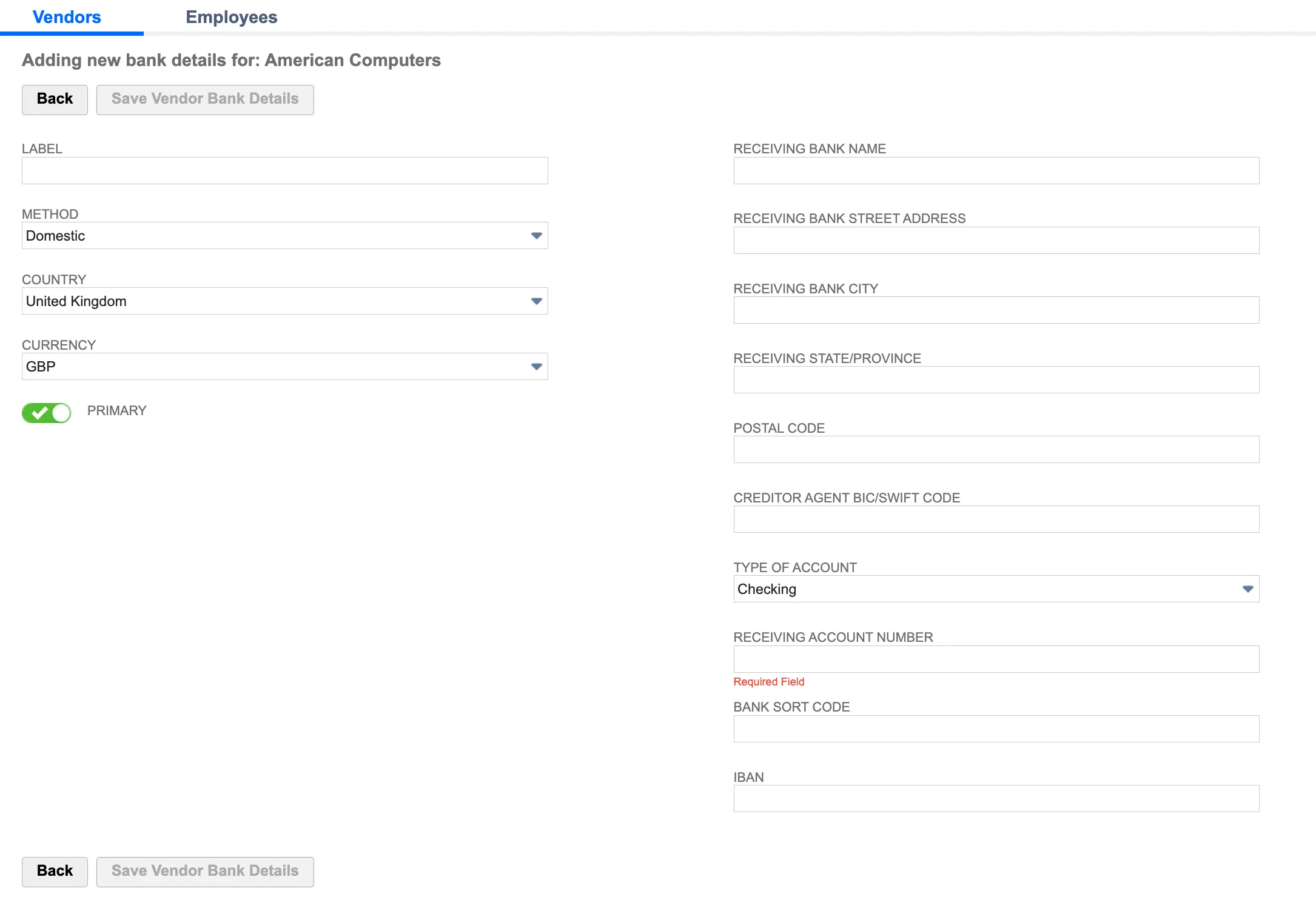 International USD Wire - PNC